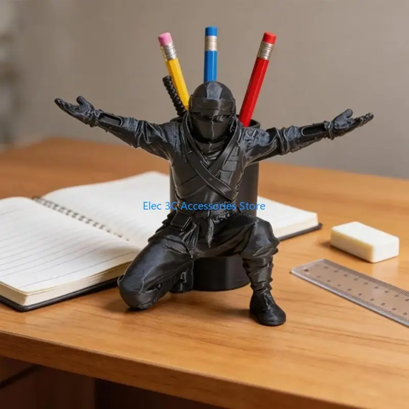 Y51A 3D Printed Plastic Soldier Pen Organiser Decorative Plastic Display Stand For Offices Desktop and Study Room Decoration