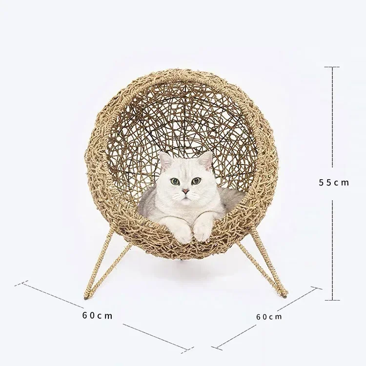 For Swinging Hammock Chair Swing Egg Seagrass/woven Rattan Pet Cat Hanging Bed