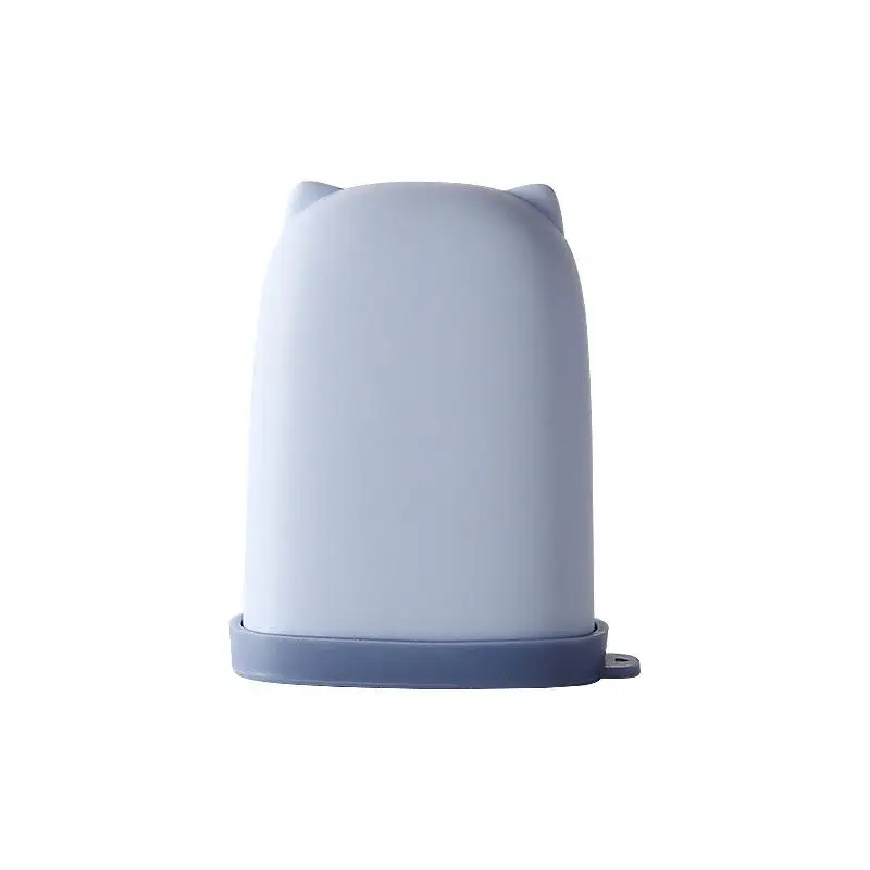 

A153 Silicone Soap Box with Lid - Portable Travel-Sealed Waterproof Bathroom Toilet Soap Holder in Blue White Pink