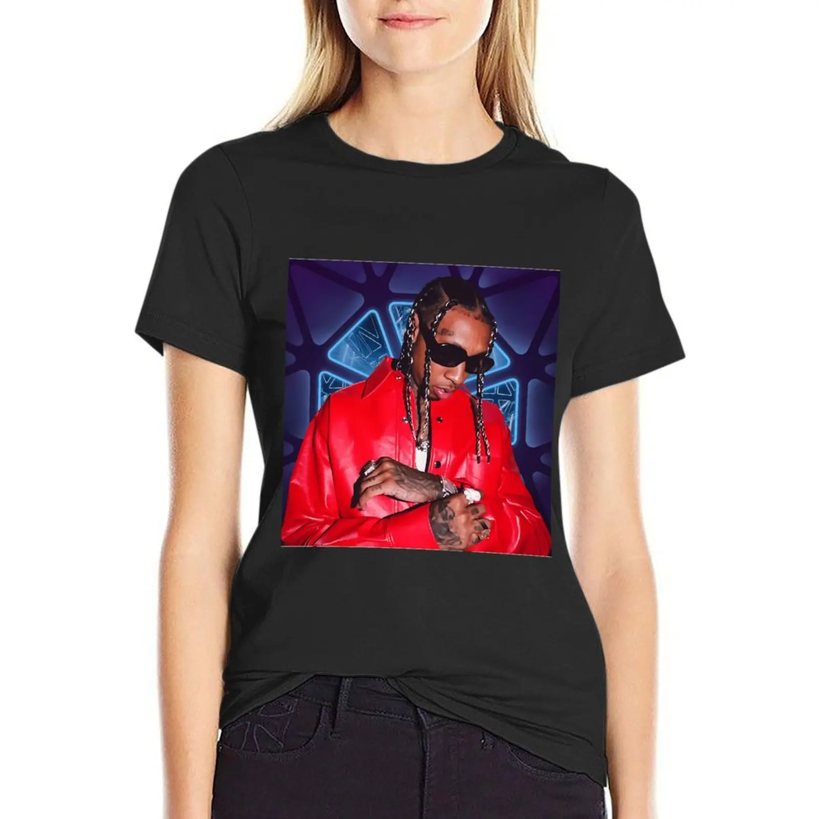

tygas red jacket T-Shirt sublime sports fans graphics sweat t shirt Women