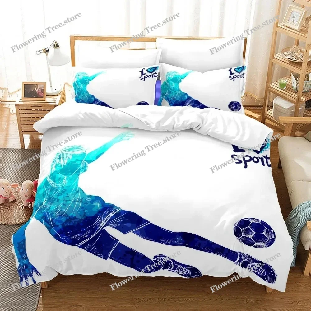 Athlet Love Sports Duvet Cover Set King Queen Double Full Twin Single Size Duvet Cover Pillow Case Bed Linen Set