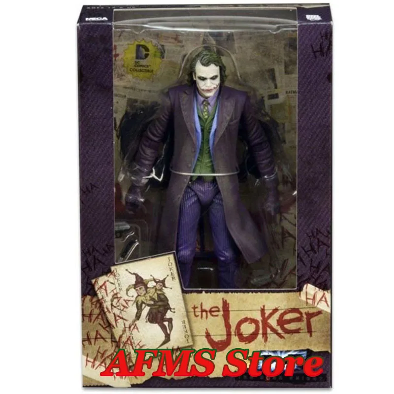 Original 7 inches Clown Heath Ledger The Dark Knight Bat Hero Collectible Anime Cartoon Action Figure Toy Christmas Halloween