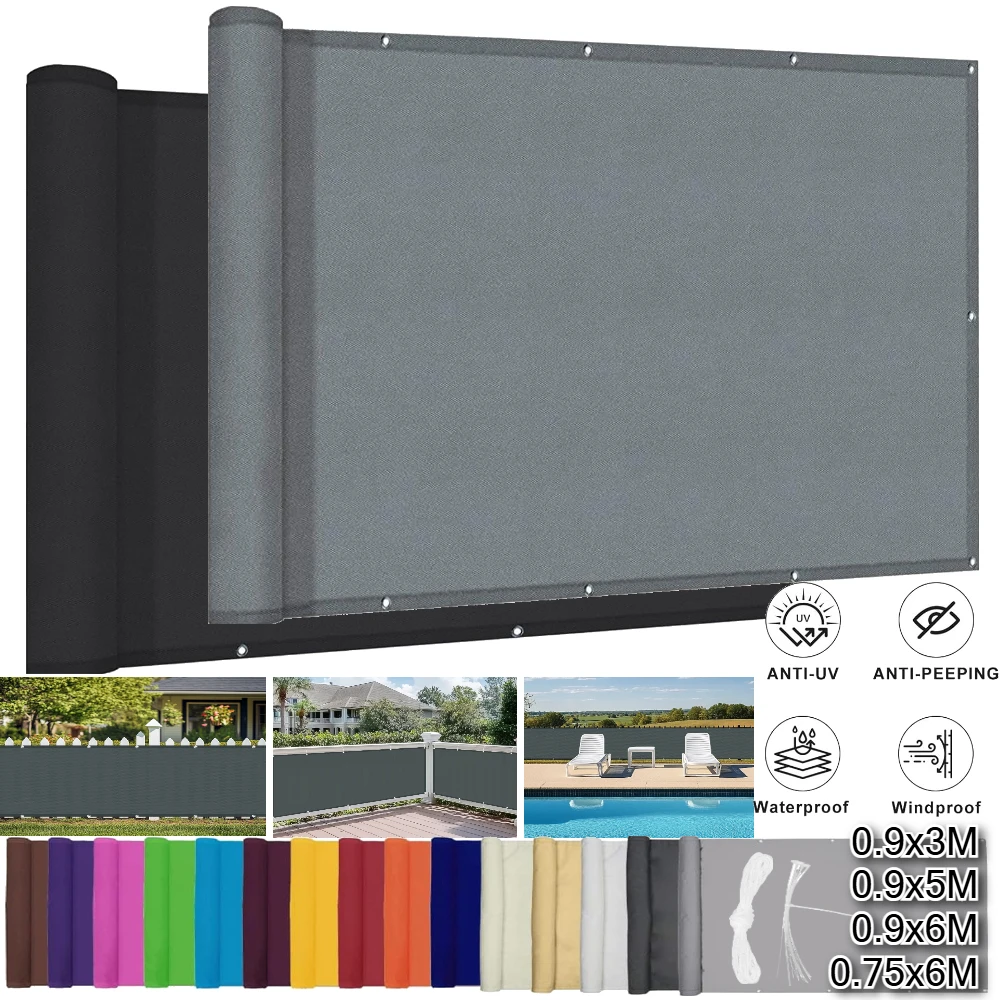 Balcony Privacy Screen Waterproof Oxford Balcony Cover Weatherproof Windproof UV-Protection for Garden Patio Pergola Screening