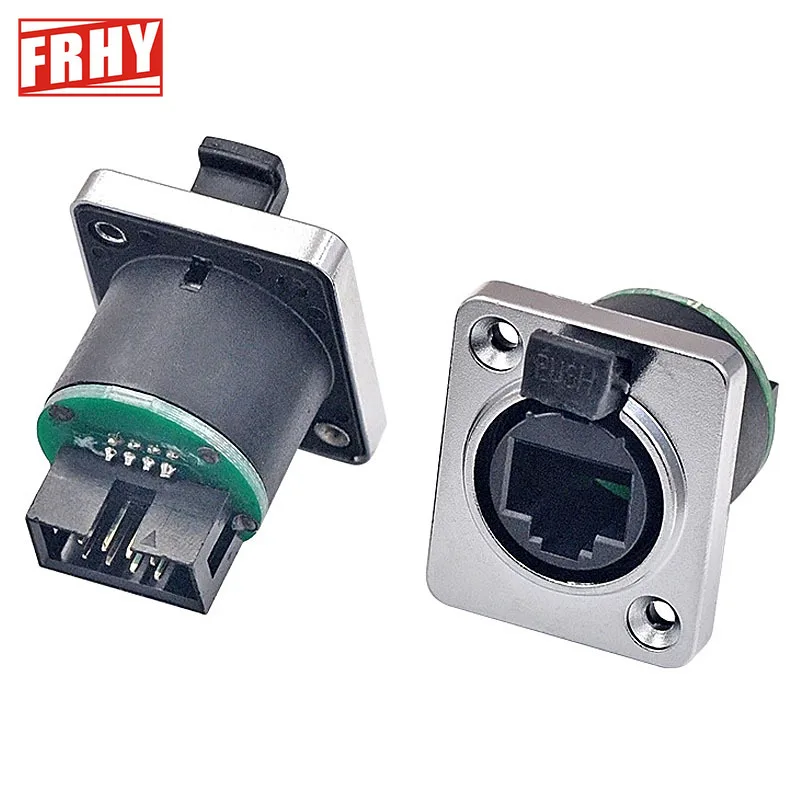 

Экранированный разъем RJ45 Ethernet, 1 шт., гнездовой разъем для крепления на панели 8P8C, водонепроницаемость IP65, сетевая розетка промышленного уровня