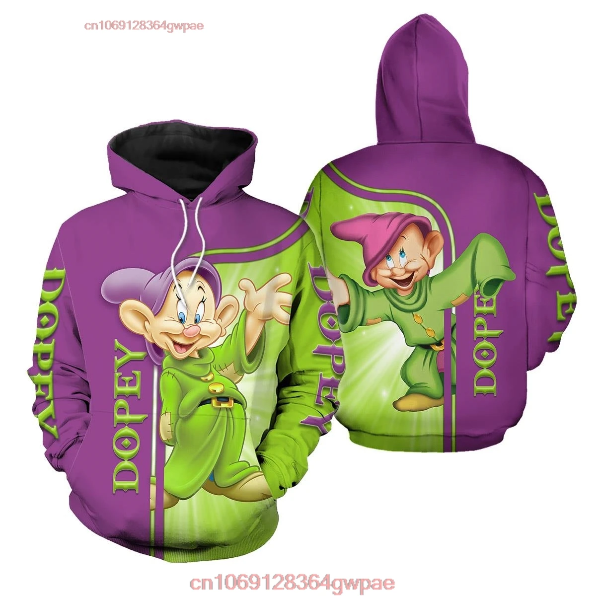 Dopey Hoodie  Dopey Seven Dwarfs Disney 3D Hoodie