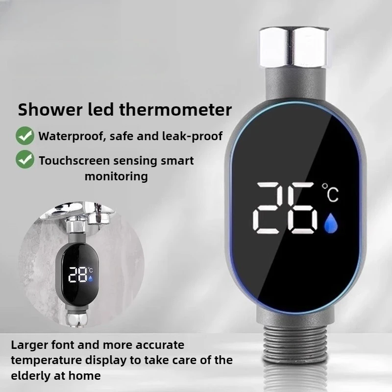 1/2/3 Stück Wassertemperaturanzeige für Duschköpfe, Duschregler, neue Duscharmatur für Kinder mit visueller LED-Anzeige