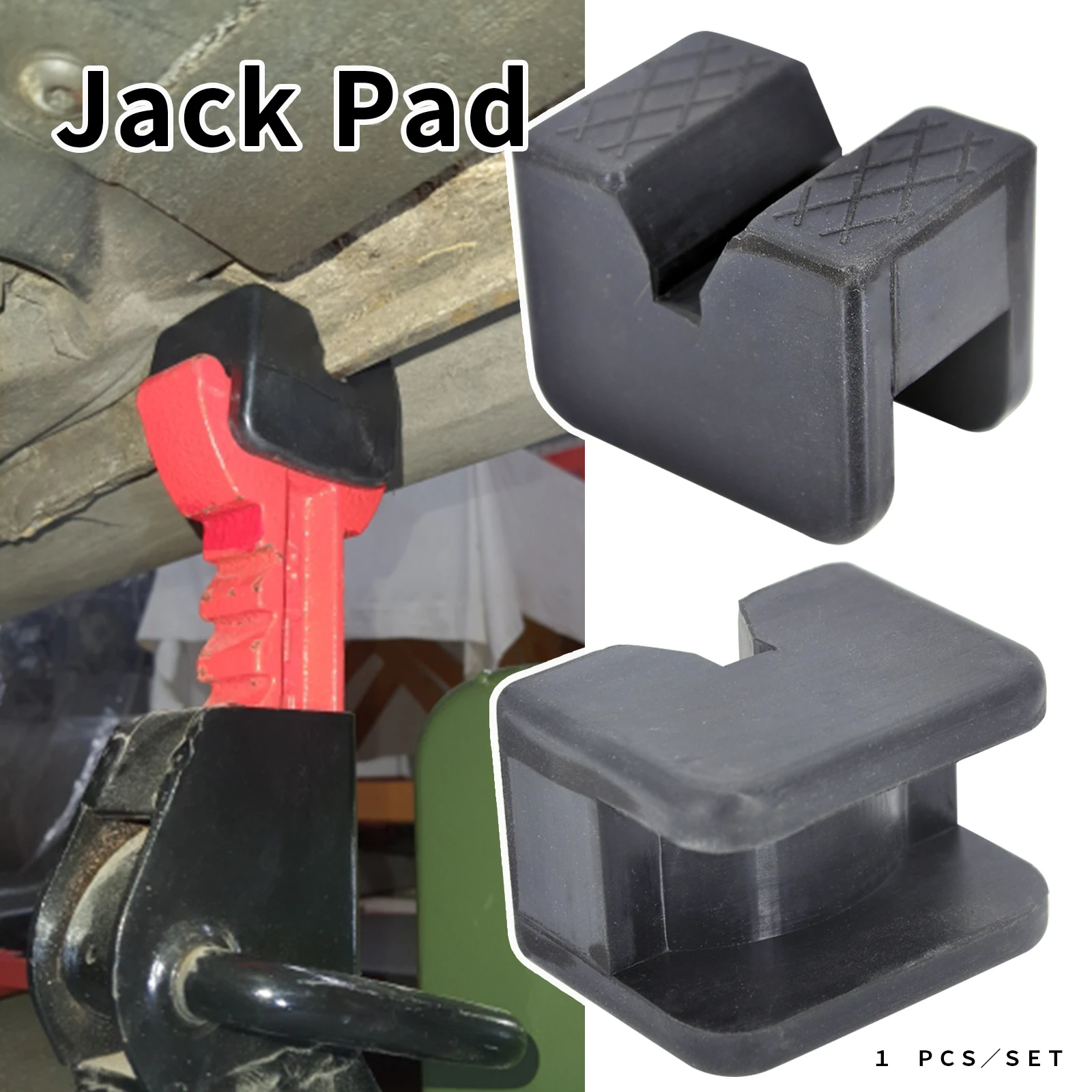 1pc Jacking Pad Car Lift Jack Stand Rubber Pads Floor Adapters Stands Mat Frame Rail Adapter Car Jacks Lifting Car Repair Tools