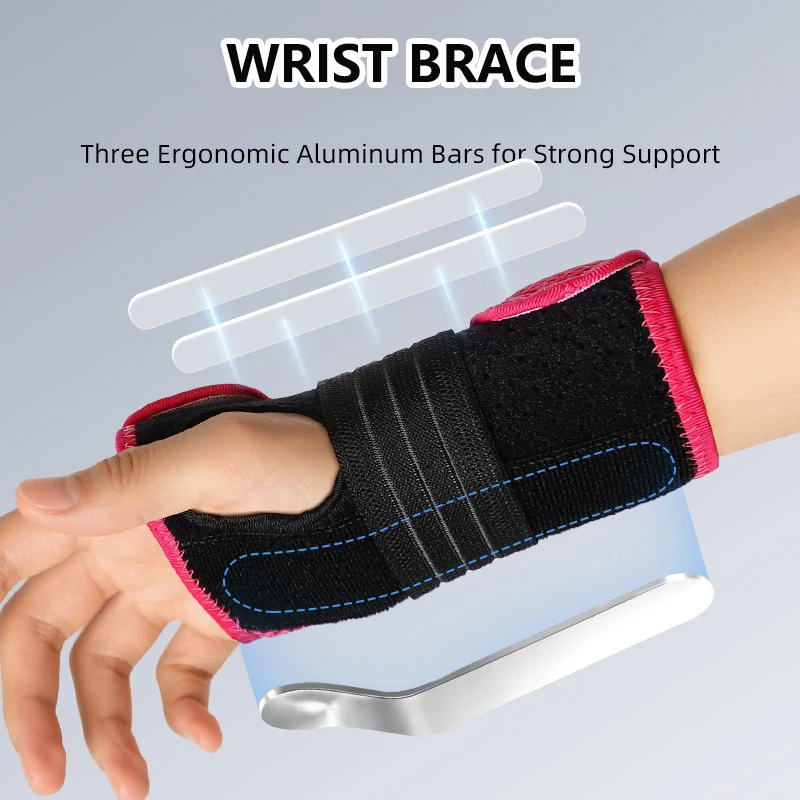 

YANBIGUO Breathable Wrist Support Professional Splint Wrist Brace Protector Arthritis Carpal Hand Sprain Tendinitis Wristband