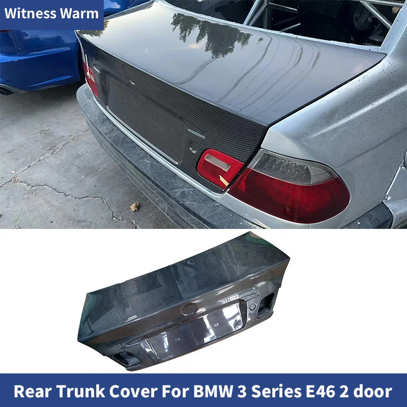 Carbon Fiber Rear Trunk Hood Tail Cover for BMW 2002-2005 3 Series E46 2 door body kit