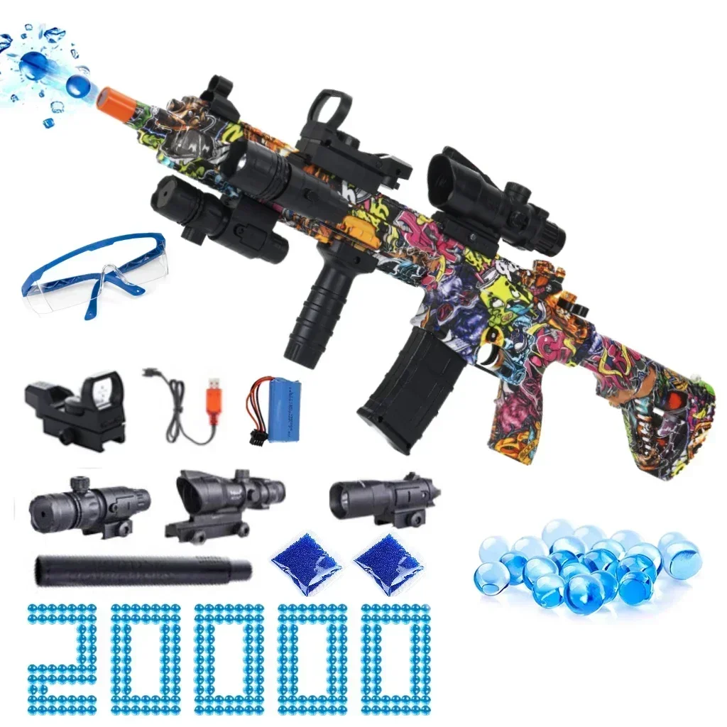 New Pistol M416 Graffiti Guns gel Water Ball Gun Vending Machine With Gel Bullet Gun Acsessories Outdoor Shooting Toys