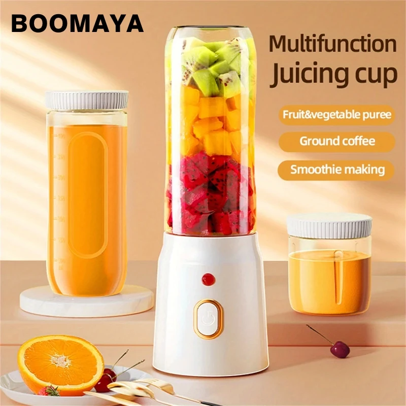 Portable Juicer USB Rechargeable Juicer Stainless Steel Blade Cup Juicer Fruit Automatic Smoothie Blender Kitchen Tool