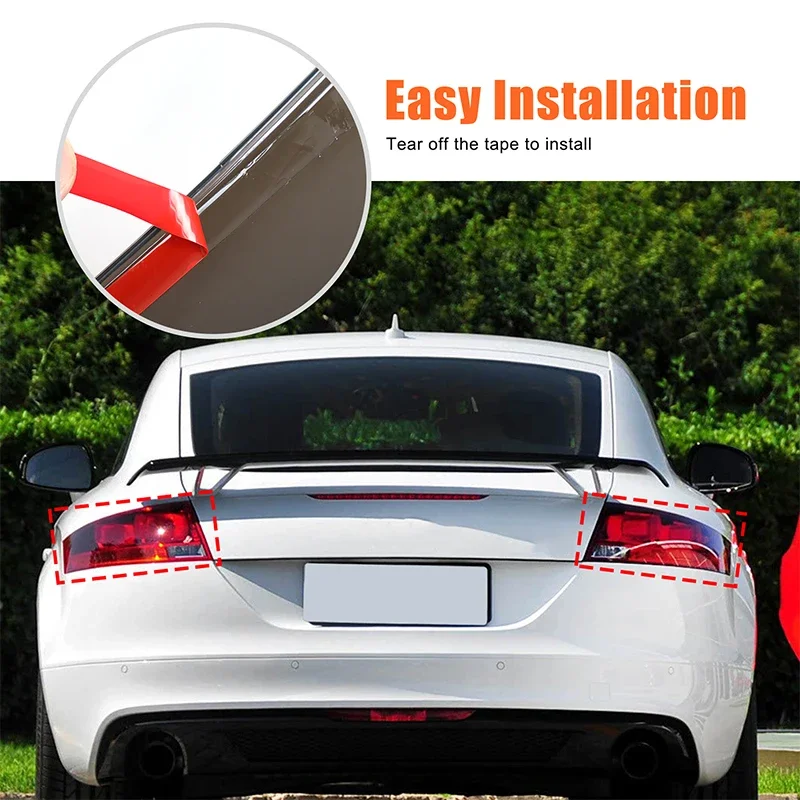 

ABS Black For Audi TT 2008-2014 Car taillight signal light protective cover decoration sticker car exterior accessories 2pcs