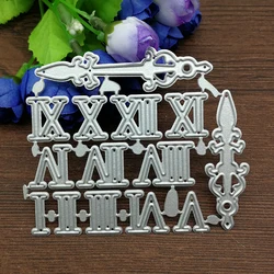 Watch clock Numbers and metal cutting dies DIY Die Cut Stencil Decorative Scrapbooking Craft Card stencils template