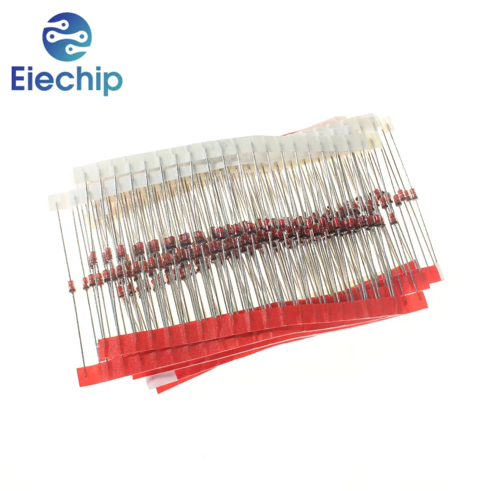 200PCS 1W Voltage Regulator Diodes 1N4728A 1N4729A 1 N4730A 1N4731A 1 N4732A 1N4733A 1N4734A 3.3V-7.5V Diode Kit