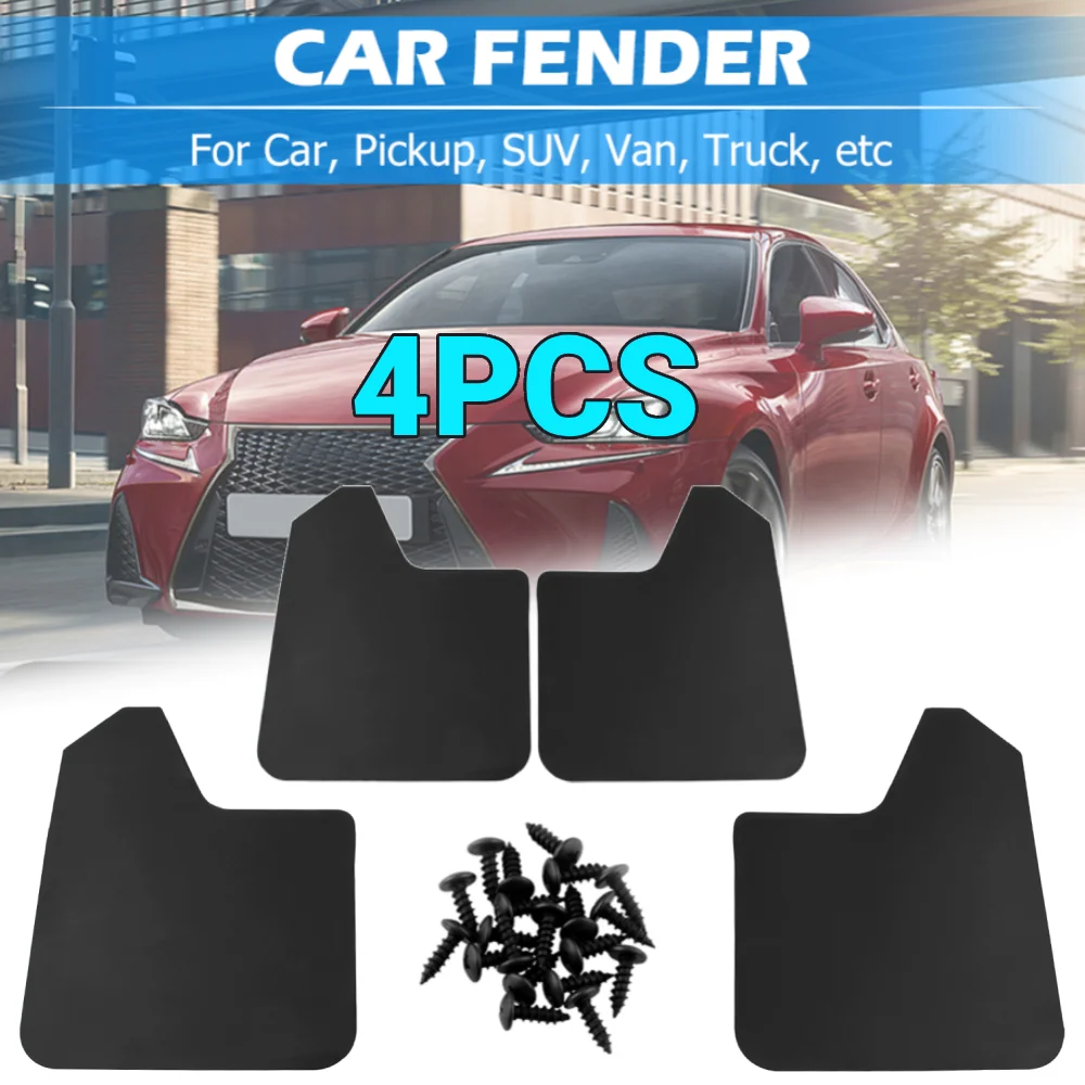

4Pcs Mud Flaps Mudflaps Splash Guards Fender Plastics Rigidity Sprayability Front Rear Mudguards Universal for Car SUV Pickup