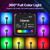 Ulanzi L2 RGB Mini Light for Gopro Hero 12 11 10 9 DSLR LED Camera Magnetic Video Light With Honeycomb Diffuser lamp Kit