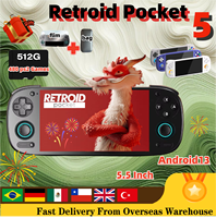 Retroid Pocket 5 Retro Handheld Game Console Android13 5.5 Inch OLED Touch Screen Video Player Wifi Bluetooth RP5 PSP PS2 Gift