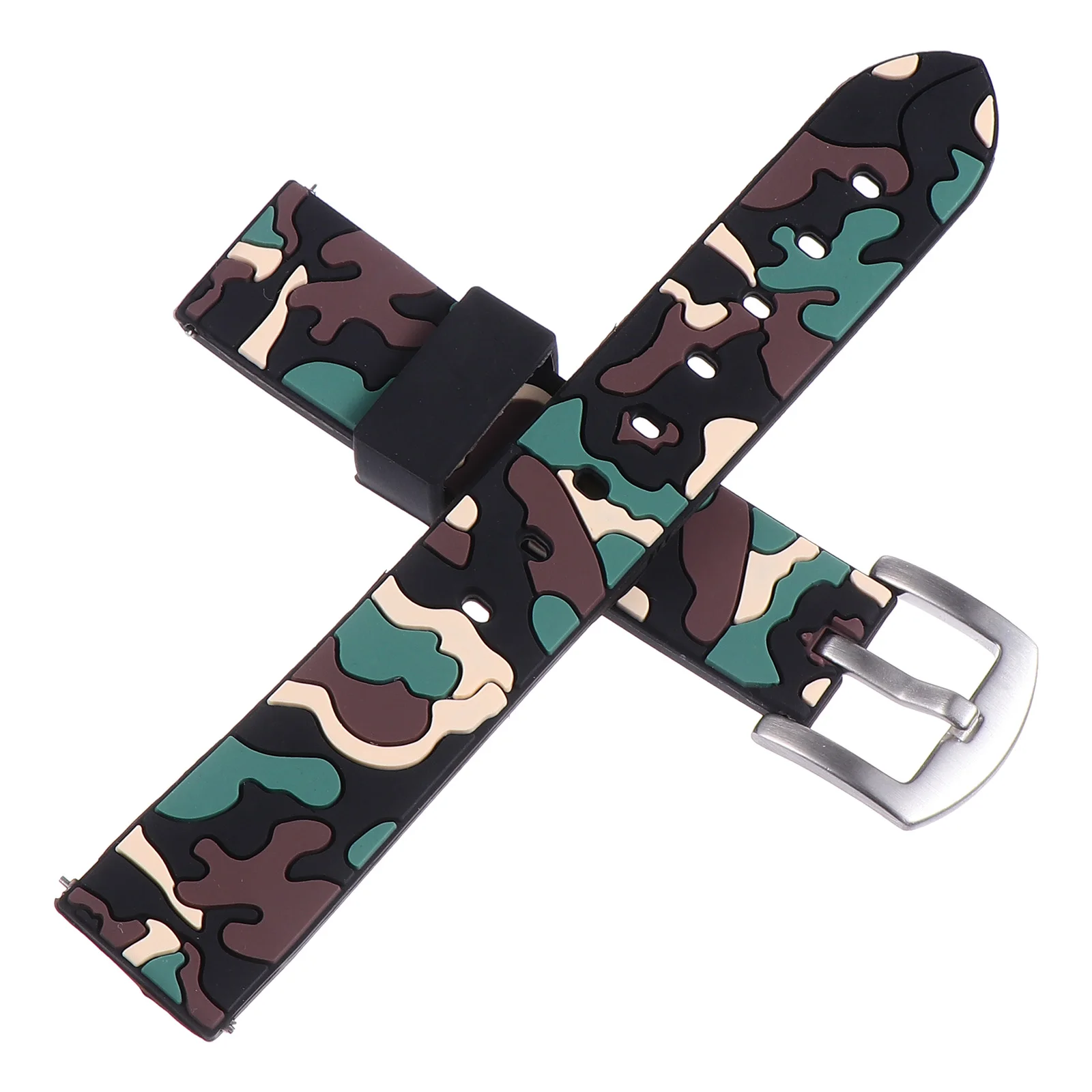 

Silicone Watch Camouflage Style Waterproof Wristb for Sports Easy Install Stylish Watch Fit2 Pro Versatile Strap
