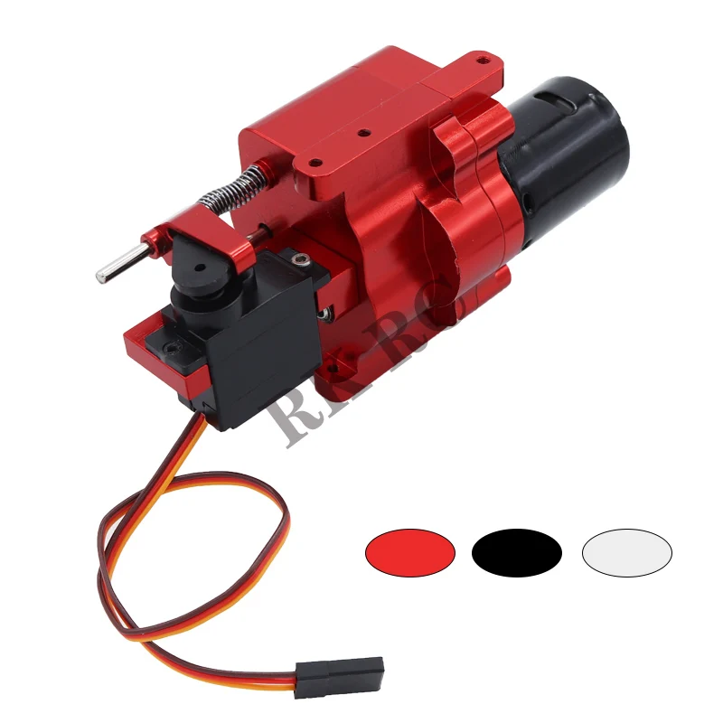 Full Metal Gearbox Gear 2 Speed Super Large Torque 370 Motor with Servo for WPL B14 B24 B36 C14 C24 MN D90 MN99S RC Car Upgrade