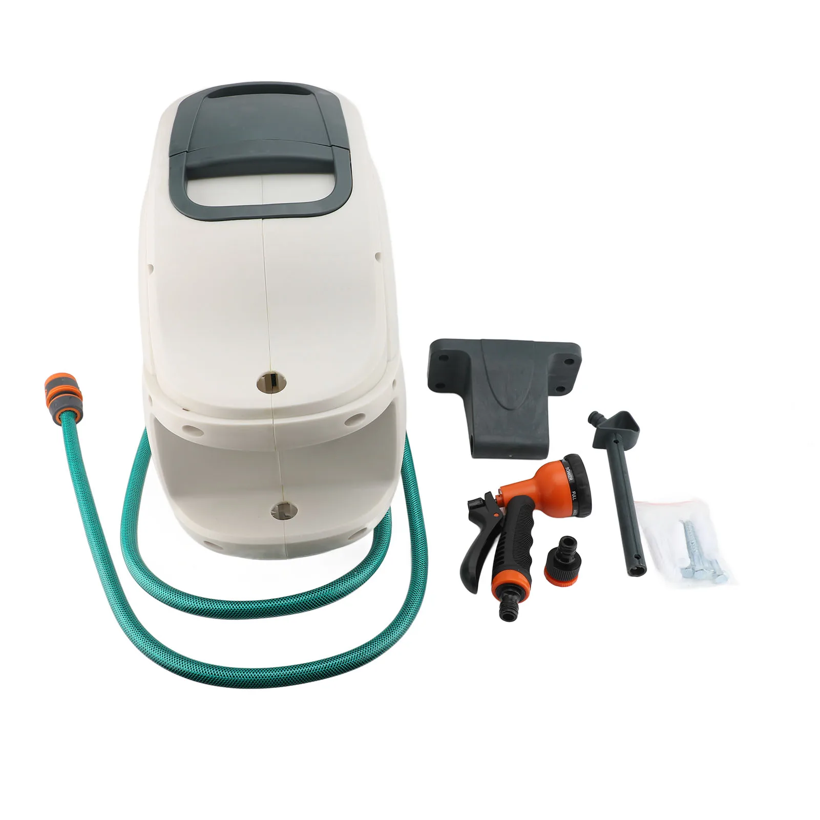 

Retractable Hose Reel Self Rewind Heavy Duty Water Hose Reel Automatic Locking 24 Bar Load Pressure 65.6FT for Car Wash Beauty