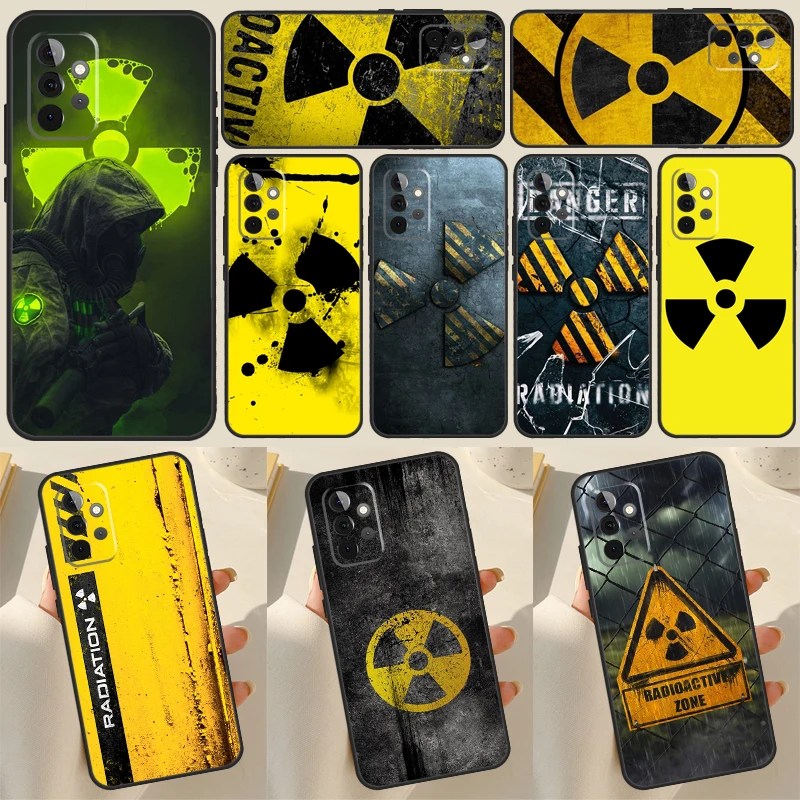 Nuclear Radiation Emblem For Samsung Galaxy A54 A34 A14 A52 S A12 A22 A32 A13 A33 A53 A73 A50 A71 A51 Phone Case