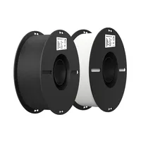 Creality PLA Filament 1.75mm PLA 3D Printer Filament 2kg Fit Most 3d Printer White and Black Ender-PLA Value Pack 2 Spools Pack