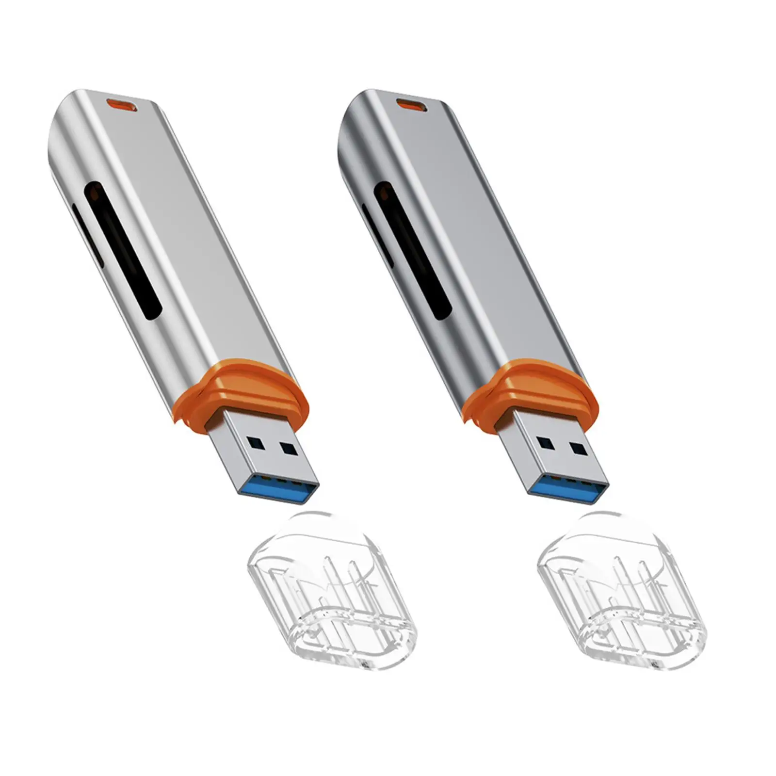 USB 3.0 Card Reader USB A Interface Lanyard Hole Design Practical Replacement Electronics Accessory High Speed Transmission