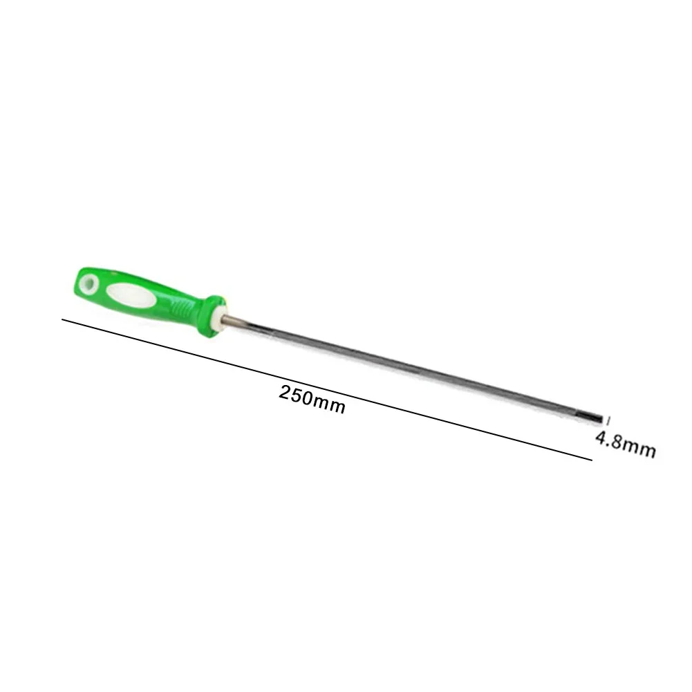 Steel Chainsaw File High Carbon Steel File 5.5mm Diameter Plastic Handle Round File 11.22 Inches Length High Carbon Steel