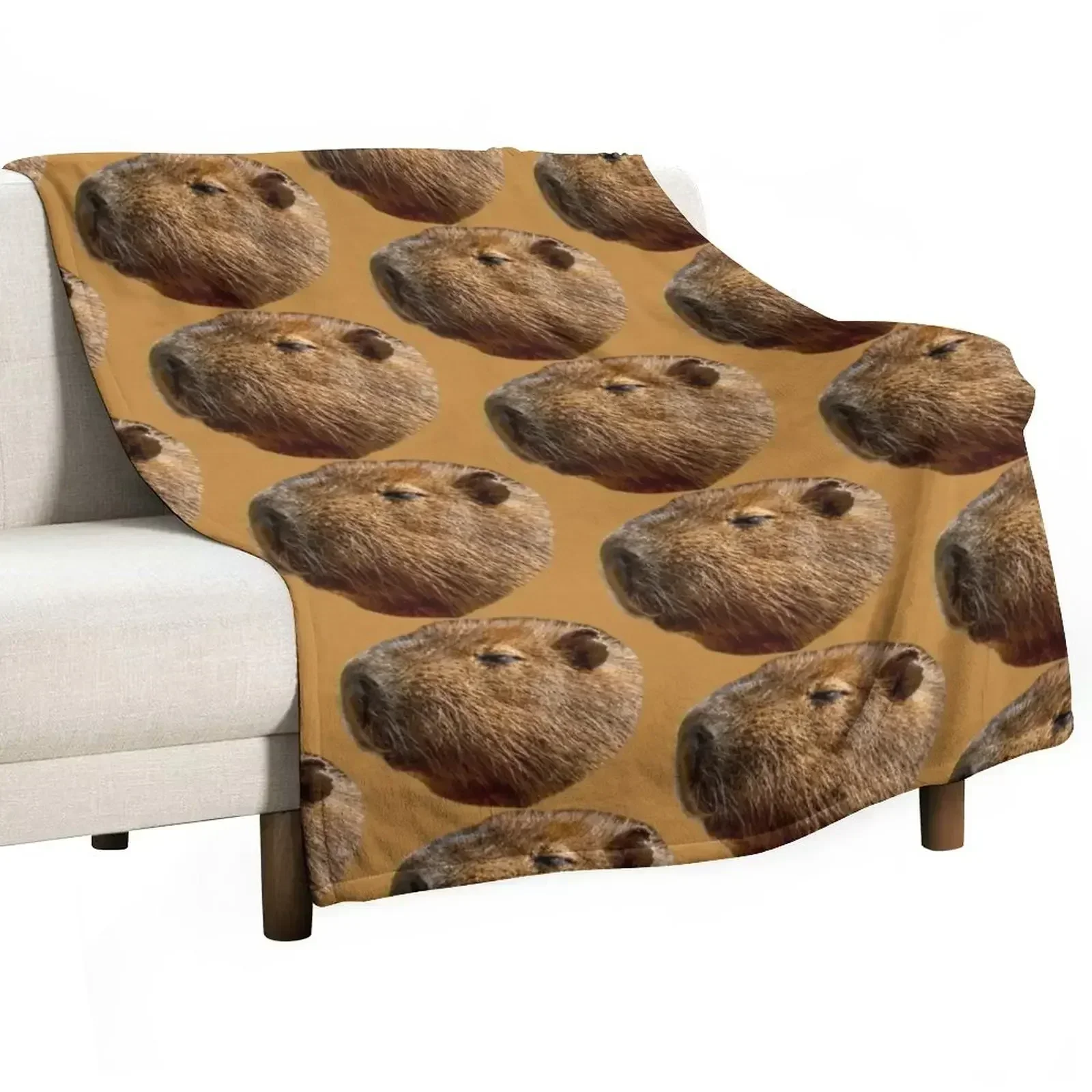 

Just resting Capybara Throw Blanket Custom Giant Sofa Blankets