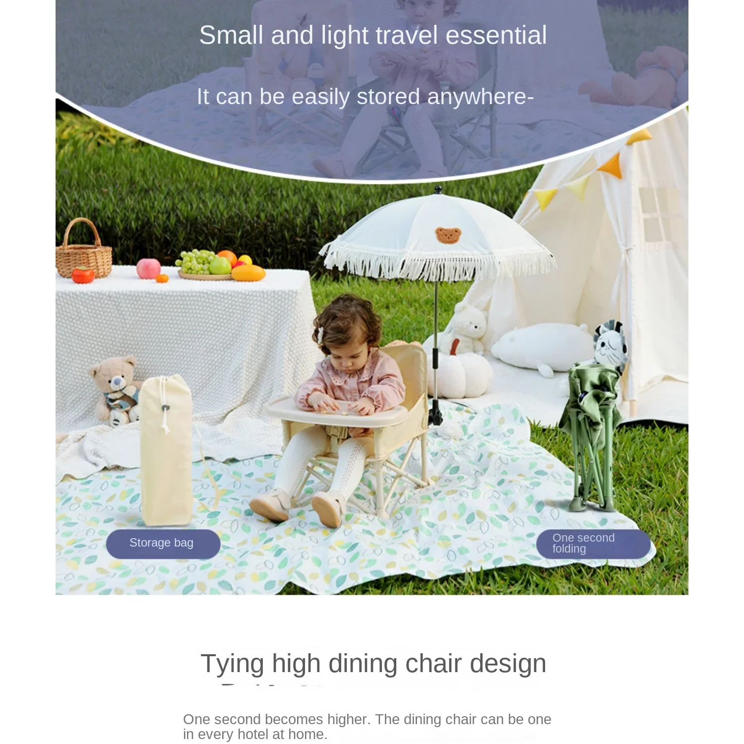 Baby Children Baby Picnic Chairs Outdoor Beach Camping Stool Portable Folding Photo Learning To Sit Baby Beach Table