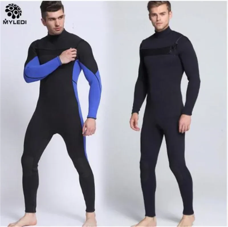 Muta da sub da uomo in Neoprene da 3MM muta da uomo a maniche lunghe petto busto anteriore cerniera Fullbody Swim Scuba surf Snorkeling