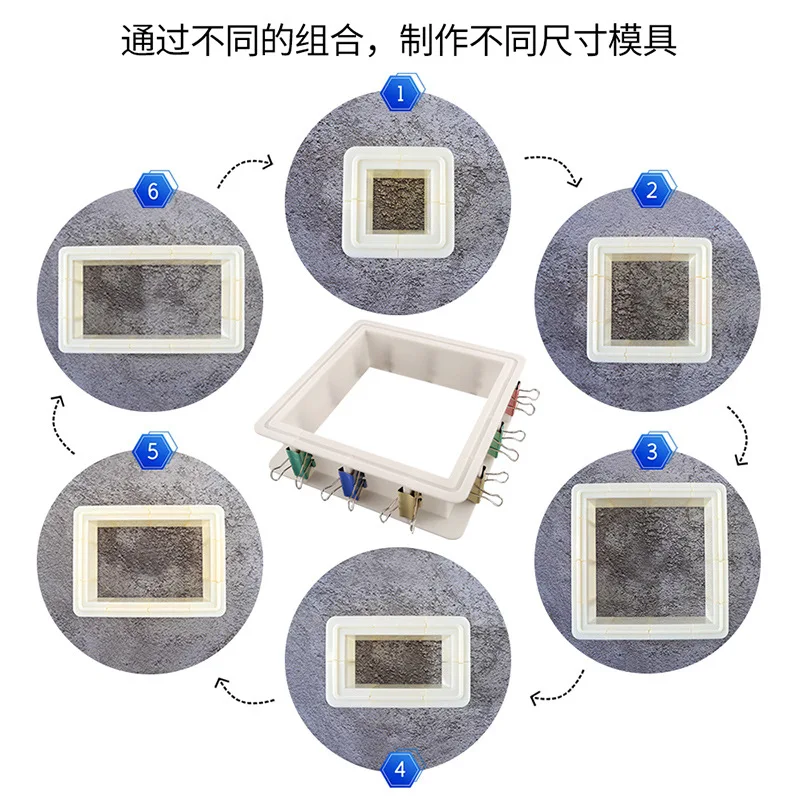 diy liquid silicone flip mold around the frame homemade drip mold production adjustable flip mold building blocks