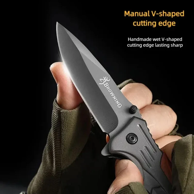 Stainless Steel Outdoor Mini Folding Knife High Hardness Defensive Folding Knife Multi-purpose Camping Survival Knife