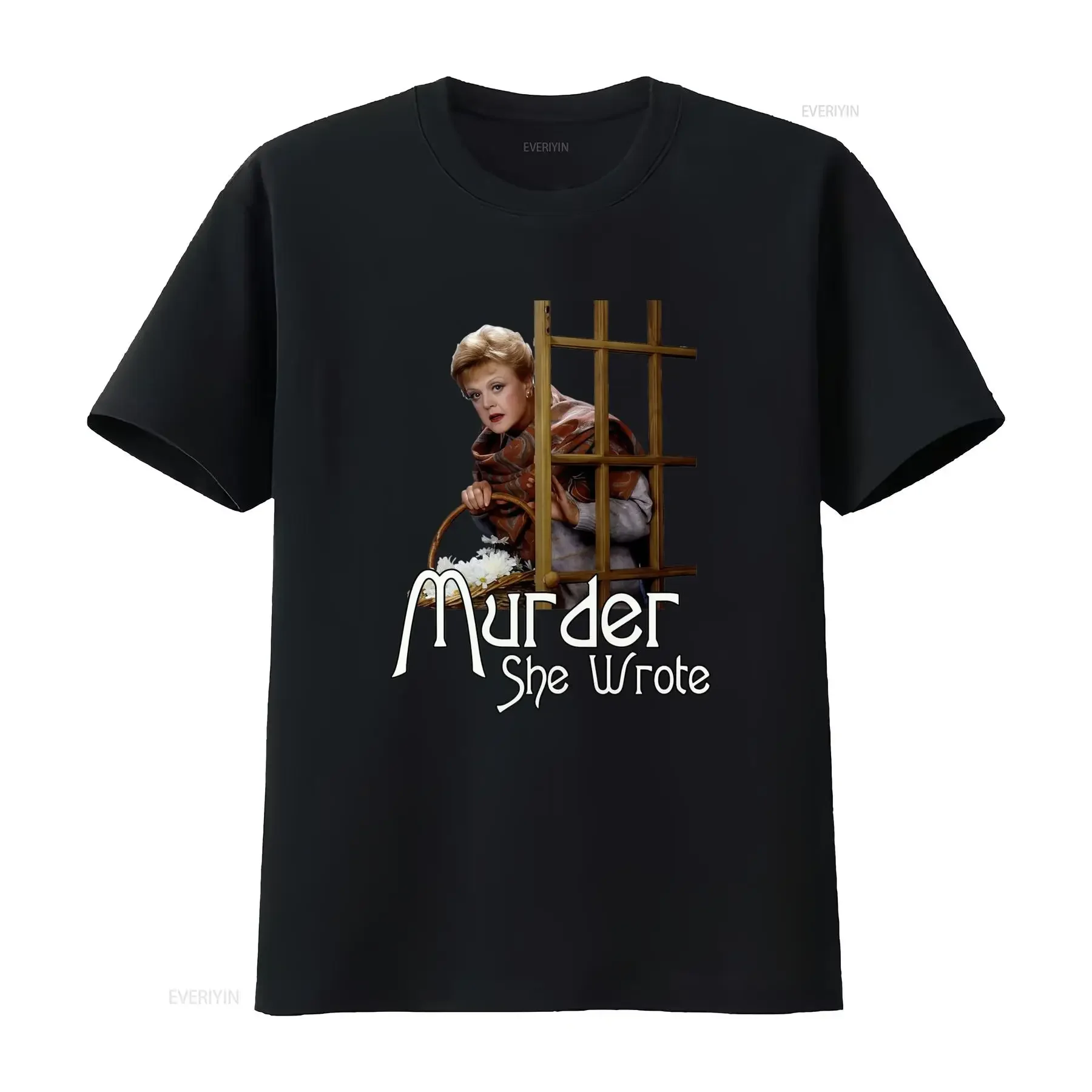 Murder She Wrote T Shirt Iconic TV Show Logo Print Casual Round Neck All Season Fit for Fans Machine Washable vintage Washed