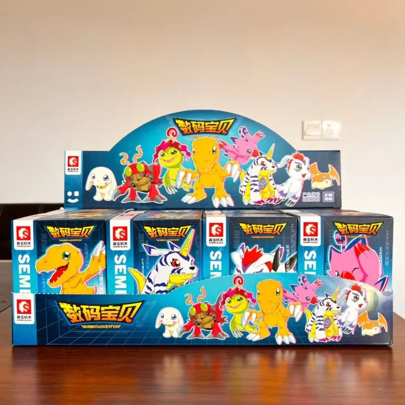 SEMBO Digimon klocki Kawaii Yagami Taichi Agumon model edukacyjny montaż zabawki dla dzieci prezent urodzinowy Figurka Gabumona