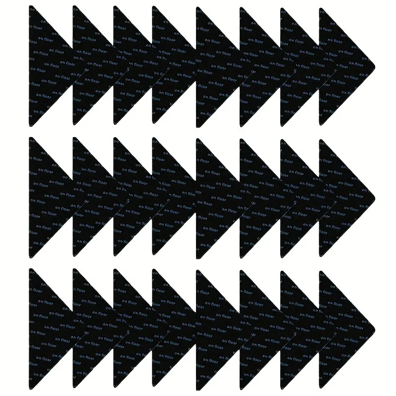 24Pcs Triangular Rug Anti Slip Sticker Invisible Carpet Tape Double Sided Adhesive Mat Gripper