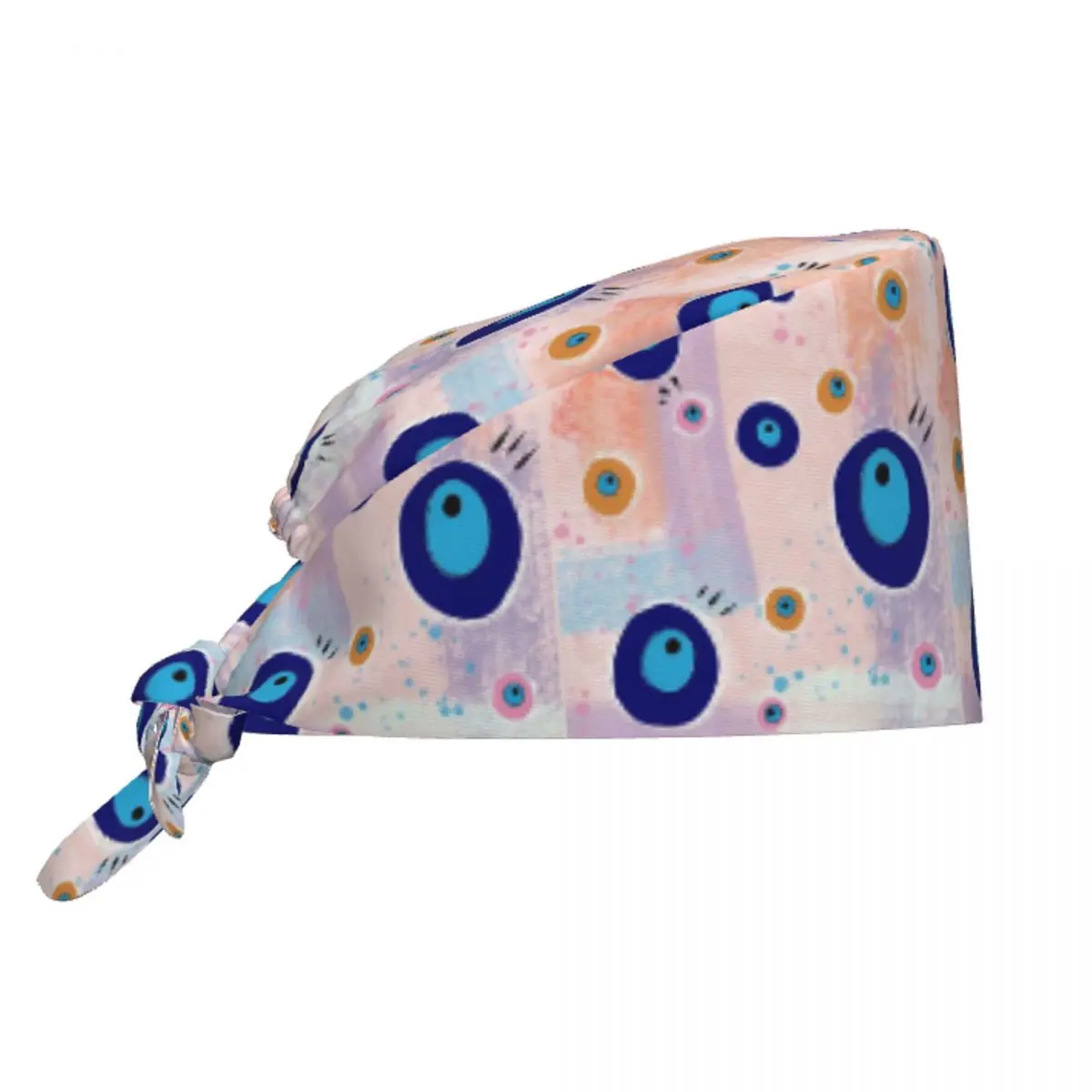 

Custom Greek Nazar Evil Eye Ornament Nursing Work Cap Surgical Scrub Caps Unisex Nurse Medical Cap Work Scrubs Hat for Hospital