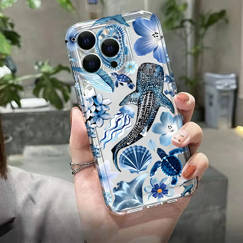 Ocean Elements Wal-Seestern-Handyhülle für Xiaomi 17 Pro Max 15 14 13 12 Pro 15 14 ULTRA 15 14 13 12 T Weiche Stoßfeste Hülle – Detail 6