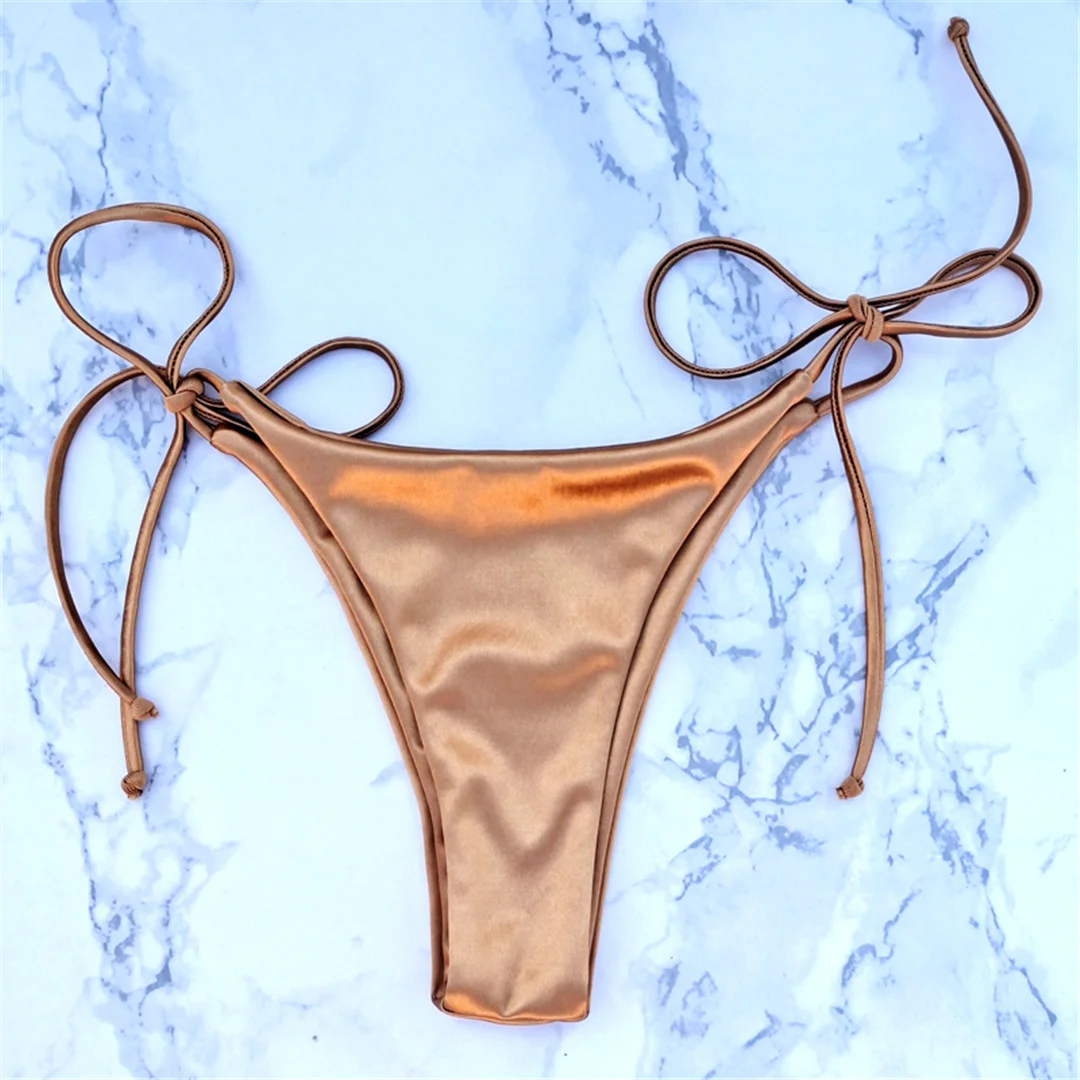 5 Farben Satin High-Leg-Cut Brasilianisches Zweiteiler-Bikini-Set Bikini Damen-Badeanzug Badebekleidung Frauen-Badebekleidung Bather Swim V4964 – Detail 32