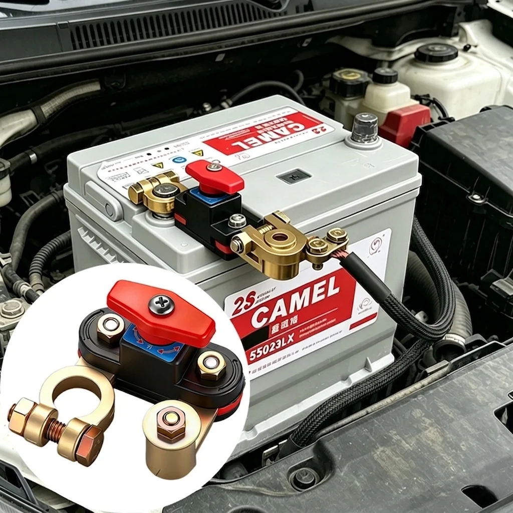 Interruptor de Desconexão de Bateria de Carro 12V/24V ﻿ Disjuntor Automático Protetor Contra Fuga de Corrente Universal para Peças Automotivas