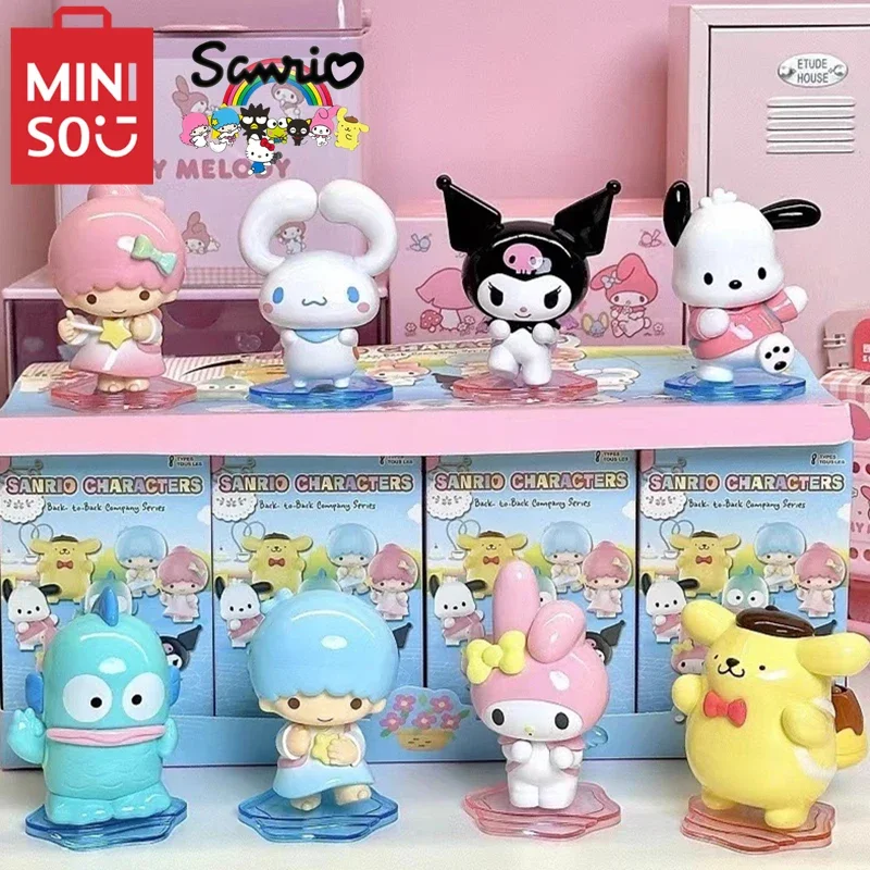 MINISO 산리오 캐릭터 블라인드 박스, 캐리 프렌드 시리즈 장식 미스터리 박스, 어린이날 크리스마스 선물 장난감, 정품