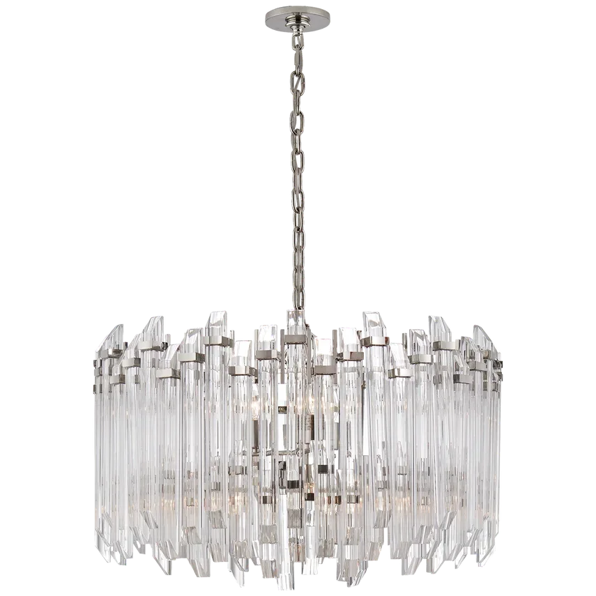 Large Wide Drum  Villa Modern Crystal  Restaurant European Light Luxury Acrylic