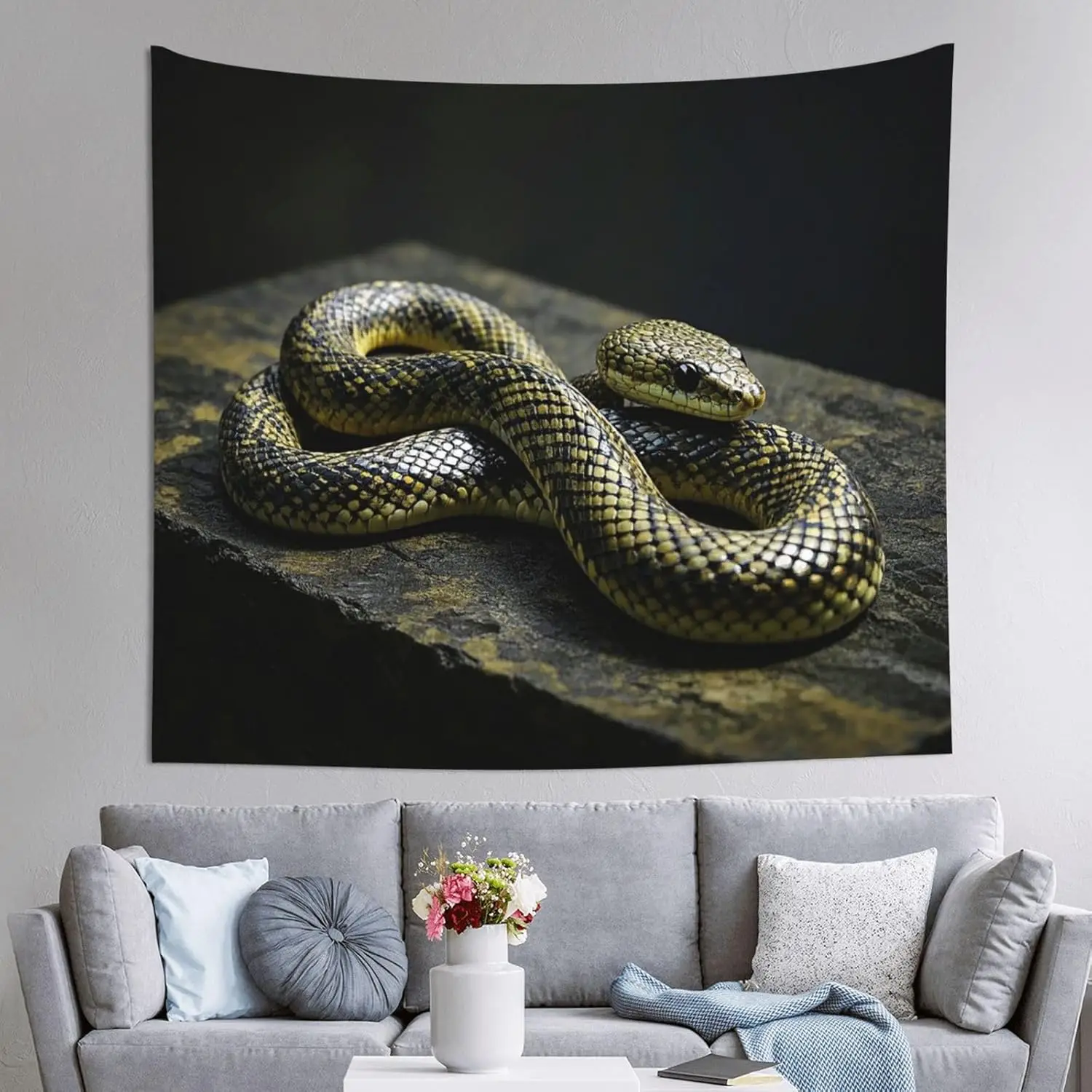 Peach Velvet Tapestry No Damage Wall Hanging Soft Durable Backdrop Poster Wall Decor For Home Party 3d Serpentine Hanging Art