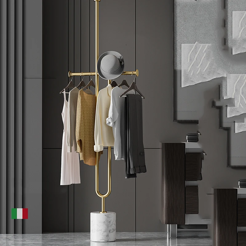Luxury Bedroom Clothes Rack Minimalist Standing Aesthetic Gold Clothes Rack Vintage Shelves Burro Ropa Perchero Home Furniture