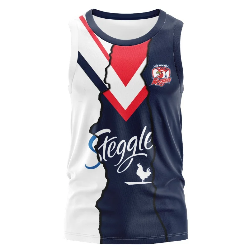 

VEST Sydney Rooster League style rugby team's home jersey for the 2018 season