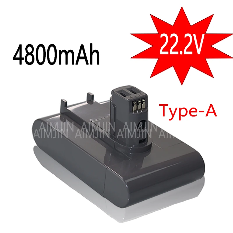 

Rechargeable 22.2V 4.8Ah Lithium Vacuum Cleaner Battery (Type A) Battery For Dyson DC31 DC34 DC35 DC44 DC45 Animal 917083-09