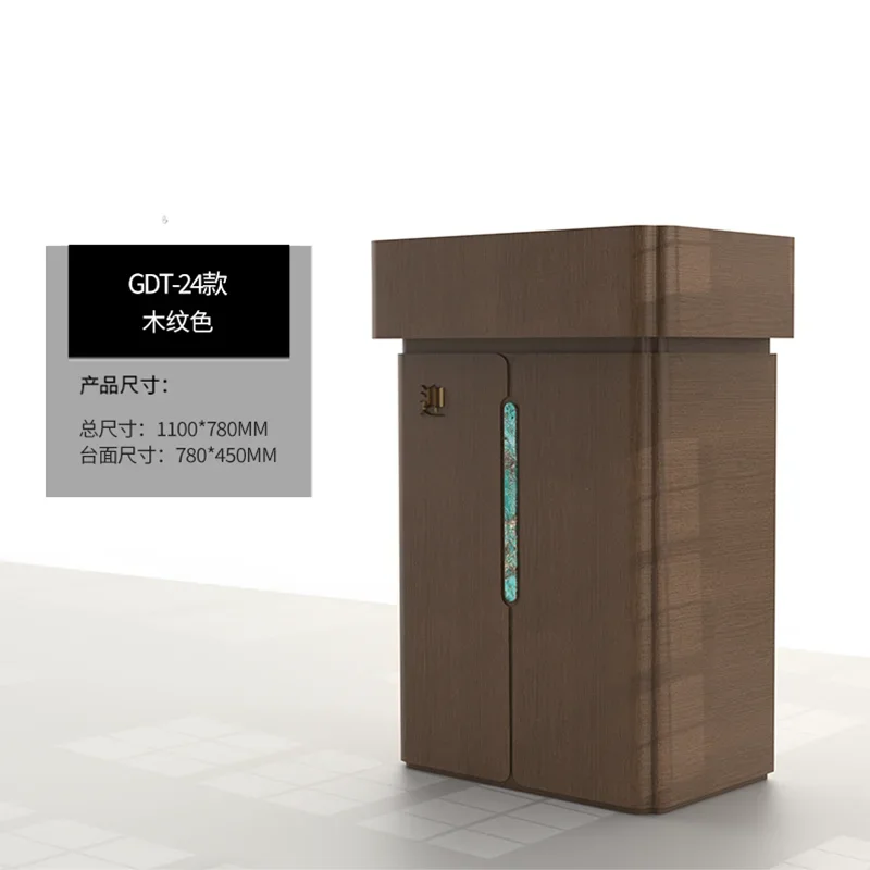 A Reception, simple and modern restaurant consultation New Chinese stainless steel cashier counter customization