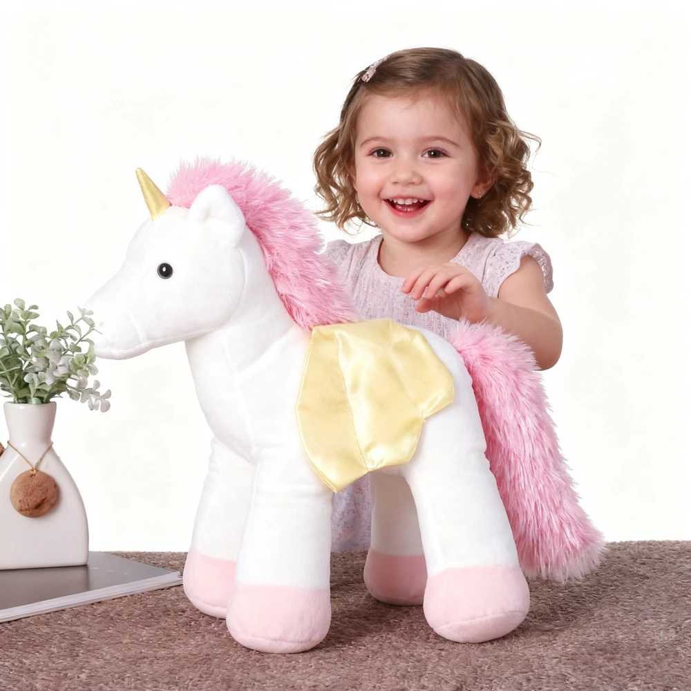 

Мягкая игрушка-животное для маленьких детей, летающая лошадь, единорог, 33 см