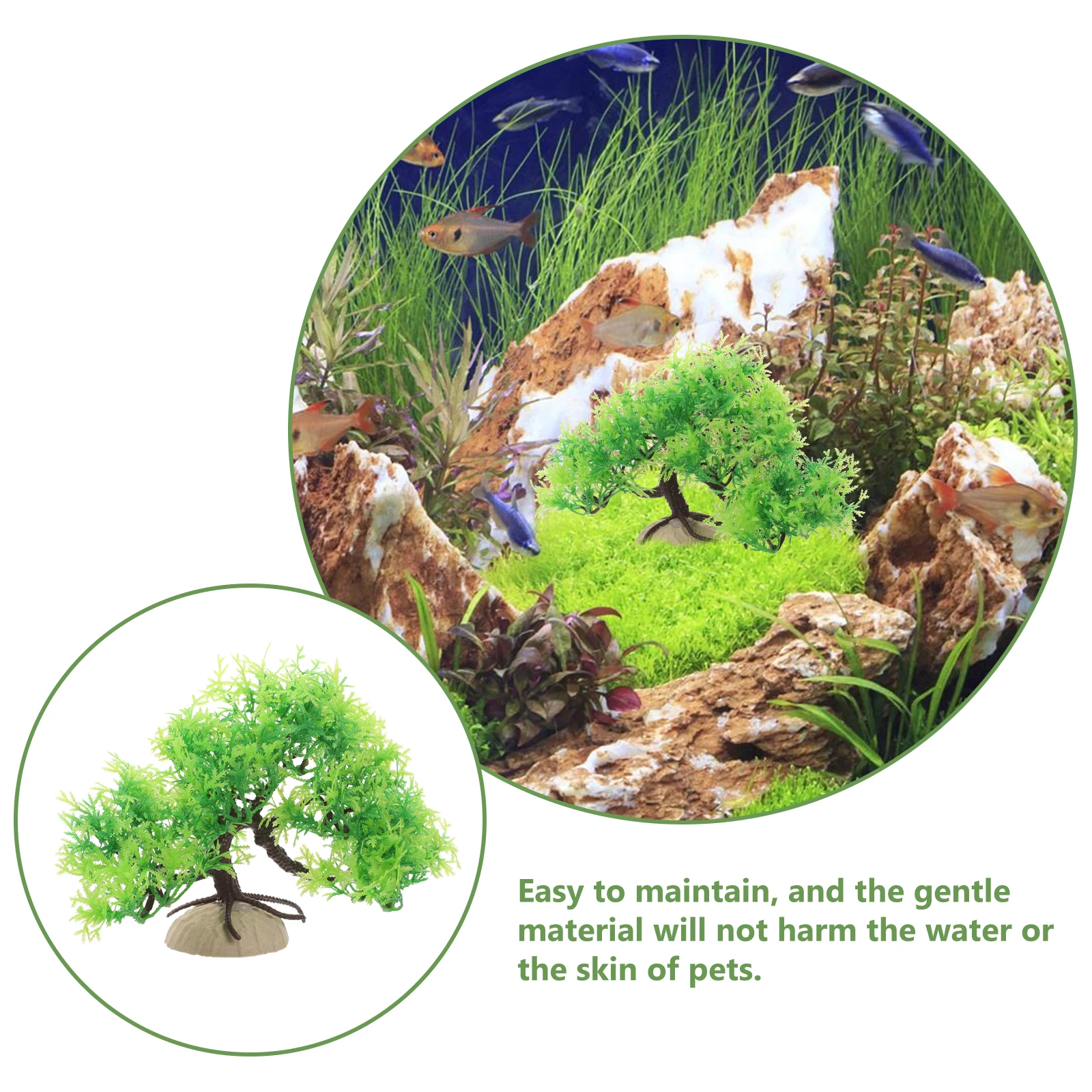 

Simulation Welcome Pine CBWS120 Green Tall Aquarium Decor Fish Tank Plants Plastic Landscape Accessory Pet Supplies Decorations