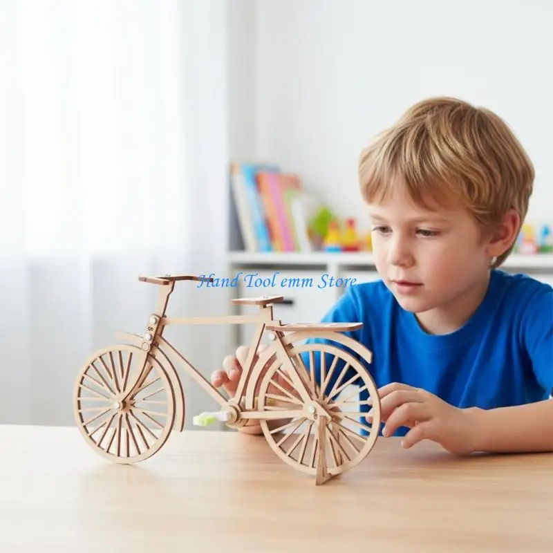 

H37F STEM Wooden Cycle Construction Assembly For Children Educational Physics Toy With Safe Materials And Innovative Design
